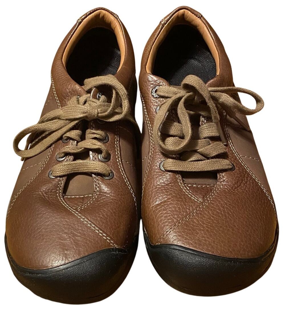 Keen "Presidio" Brown Leather, Casual, Lace Up, Walking Shoe, Women's Size 11